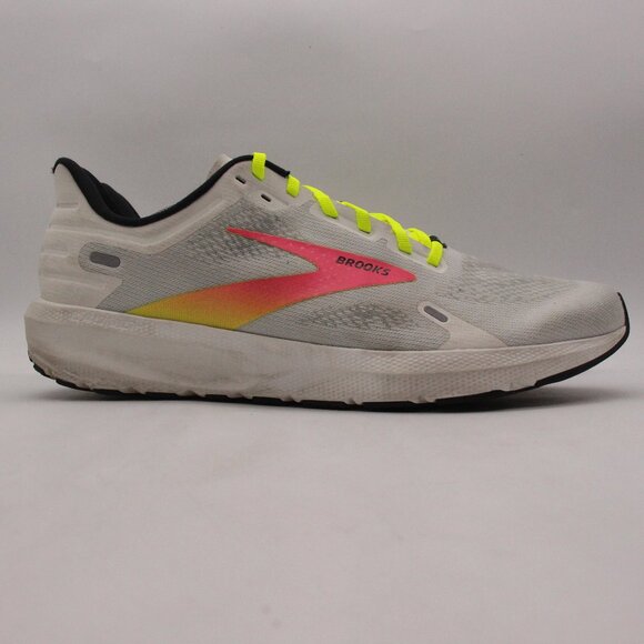 Brooks Launch 9 Men's Size 13 Running Walking Shoes White Pink Athletic Sneakers - Picture 1 of 8